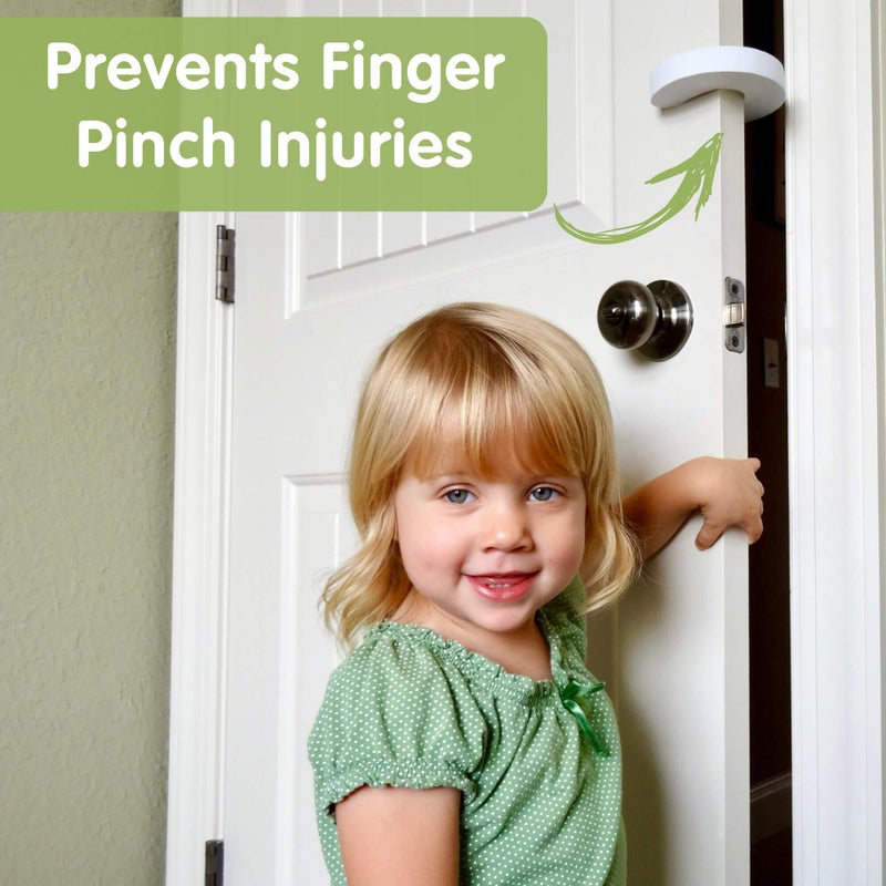 Wittle Finger Pinch Guard - Baby Proof Door Stopper with Soft & Durable Foam - Keeps Doors from Slamming, Prevents Finger Pinch Injuries, and Child or Pet from Getting Locked in Room (2-Pack) - Image 2
